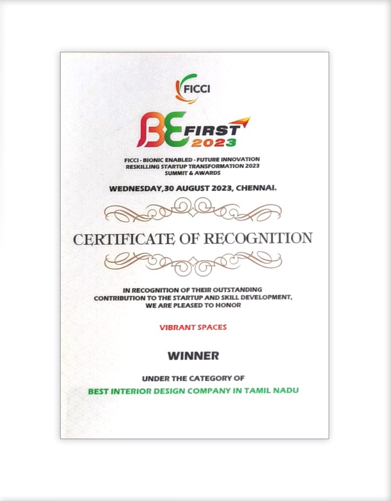 Ficci Awards _ Certificates